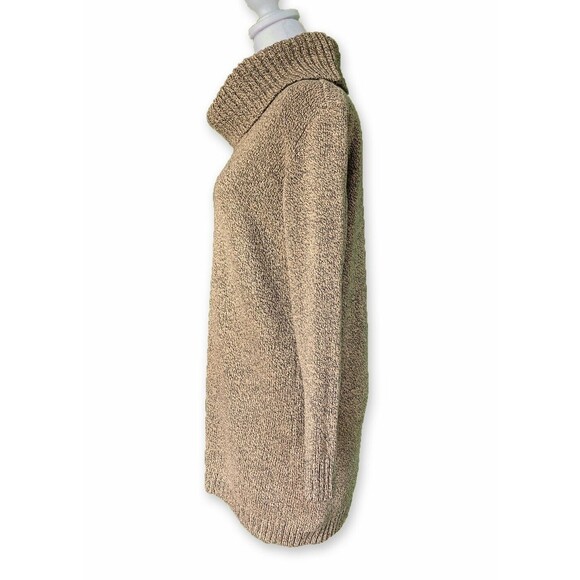 KAREN SCOTT | Heathered Tan Cowl Neck Long Sleeve Sweater | Size S - Picture 3 of 6